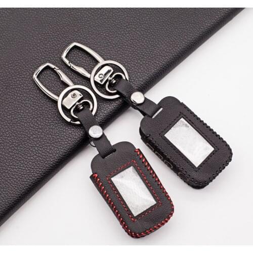 A92 100% Leather Key Case For Starline Twage A64 A92 A95 A94 T94 Two-Way Car Alarm LCD Transmitter Remote Control Fob Cover