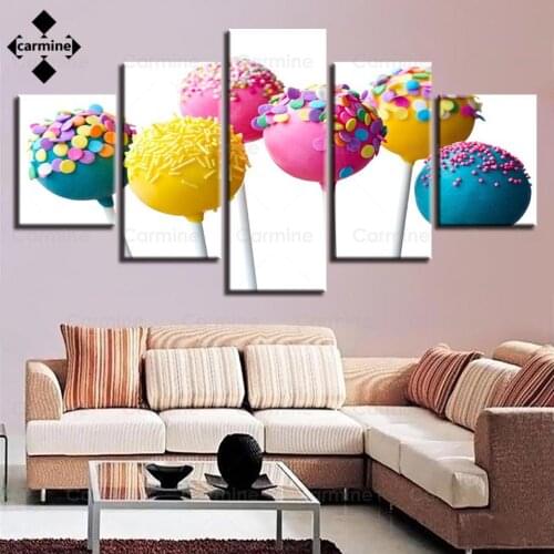 Colorful Lollipop Picture On Canvas Cute Cartoon Poster and Print for Kid Room Decor Nordic Wall Art Printing Picture Decor Home