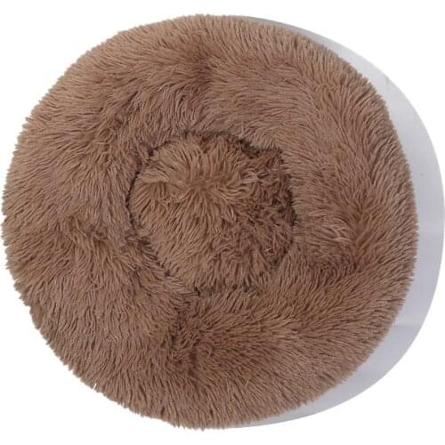 Shaggy Faux Fur Donut Cuddler Warm Plush Princess Cat House Kennel Dog Bed for Medium Dogs Machine Washable Water-Resistant