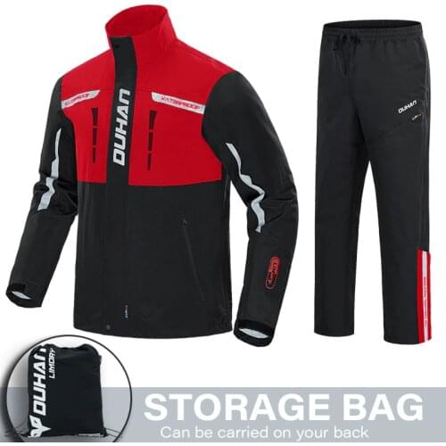 DUHAN High Waterproof Breathable Electric Motorcycle Raincoat Suit Motocross Rainproof Motobike Slicker Scooter Rainwear