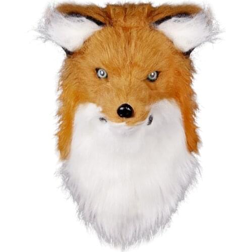New Moving Mask White Fox Realistic Fox Costume Movable Mouth White Fox Head Halloween Masquerade For Party