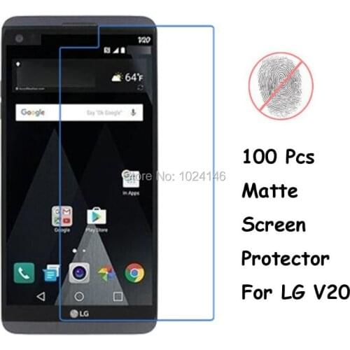 New 100 Pcs/Lot Anti-Glare Matte Front Screen Protector LG V20 V 20 5.7 Inch Protective Film Guard With Cleaning Cloth