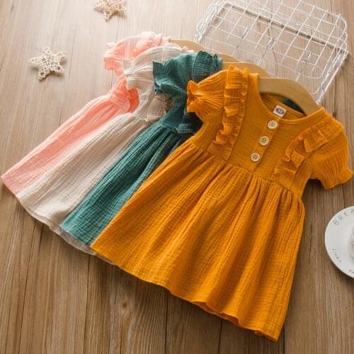 Summer Girls New Cotton Dress Casual Girls Party Dress Princess Dress Toddler Girl Dresses Clothing
