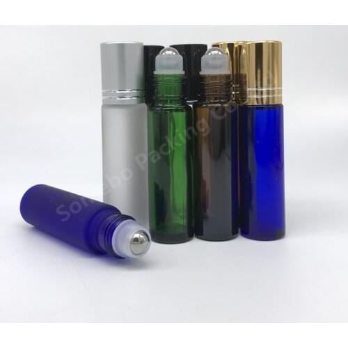 360 X 10ml Empty Glass Roller Bottles with Stainless Steel Metal Roll On Ball for Essential oils Aromatherapy Perfume