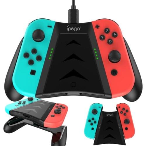 Nintendo Switch Handle Charging Grip 2 in 1 Game Card Slots Joycon Charger Ergonomic Comfort Hand Holder for Nintendo Switch