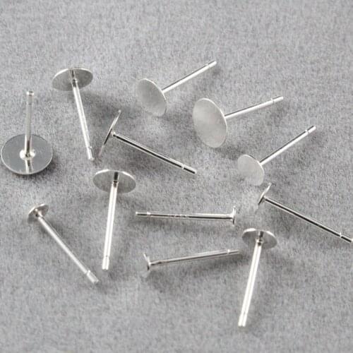 20 Pairs (40pcs) 925 Sterling Silver Earrings Posts Earring Stud Post Small Flat Earring Post StudsSterling Silver Earring