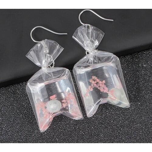 Cute Sea star Conch Dried Flower water bags dangle Earrings for women new Girls brincos graceful Joker eardrop