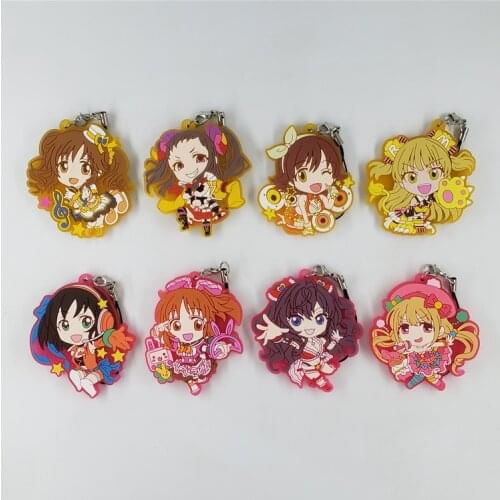 THE IDOLM@STER Anime IDOLMASTER Cinderella Project Futaba Anzu Jougasaki Rika Idol Master Game Rubber Keychain