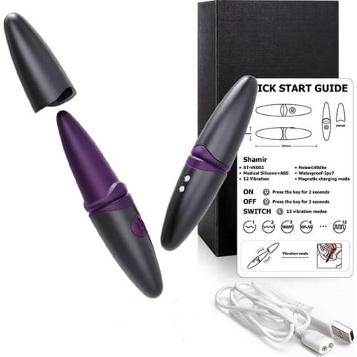 Lipsticks Vibrator For Women USB Charge G-Spot Massage Sex Toys 12 Vibration Modes Waterpoof IPX7 Sex Toys For Women