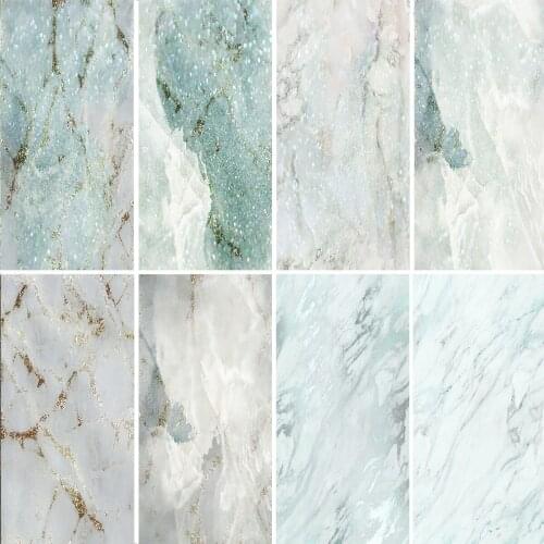 Blue-green Marble Texture Photography Vinyl Backdrop Background Cloth Photo Prop