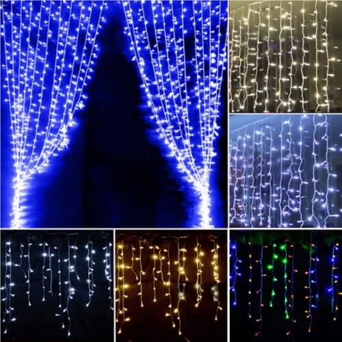 3x3/3x6m LED Waterfall Waterproof Meteor Shower Rain String Light Christmas Wedding Curtain Icicle Fairy String Garland new Year