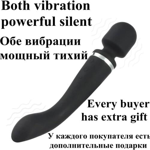 Waterproof Powerful 10 Speeds Rechargeable Magic wand Massager vibrator dildo vibration Wands G-Spot vibrator sex toys for women