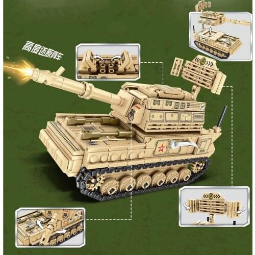 World War II Military Series Russian Tor-M2 Armored Air Defense Missile Tank Building Block Toy Model