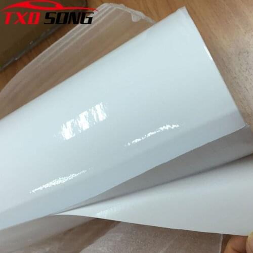 Bright Glossy White Vinyl Car Decal Wrap Sticker White Gloss Film Wrap Retail For Hood Roof Motorcycle Scooter Car Truck Styling