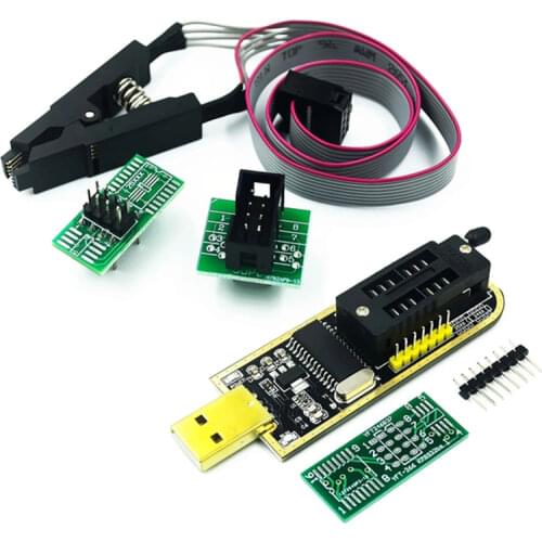 SOIC8 SOP8 Test Clip For EEPROM 93CXX / 25CXX / 24CXX + CH341A 24 25 Series EEPROM Flash BIOS USB +1.8V Adapter + Soic8 Adapter