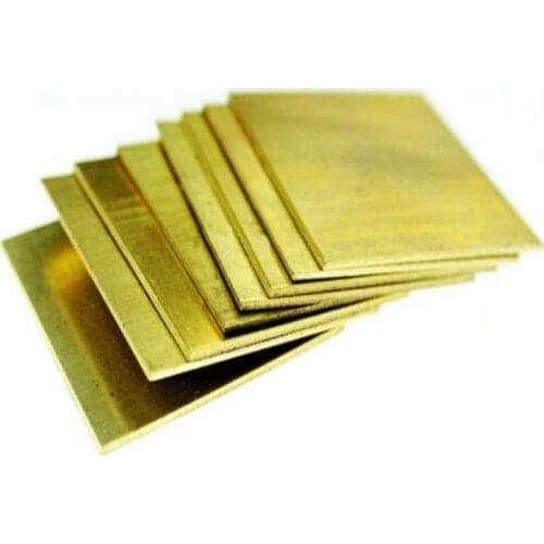 1Pcs Thin brass metal sheet, thickness 0.5/0.8/0.1/0.2/1/2x100x100mm