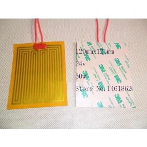 120mmx125mm 24v 50w element heating PI film polyimide heater heat rubber Stable optoelectronic component operating temperature