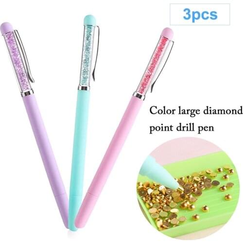 3PCS Assorted Colors DIY 5D Diamond Painting Point Drill Pens for DIY Diamond Cross Stitch Nail Art Sewing Tools Accessories