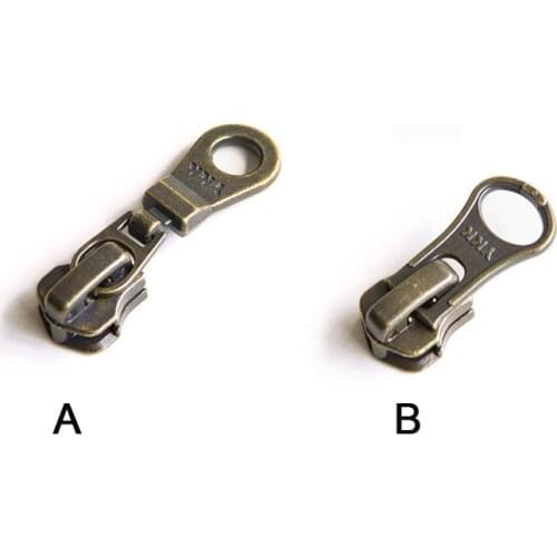 5pcs YKK 5# Bronze Metal Zipper Slider Auto Lock Pull Puller Head For 5# Meter Zipper Sewing Accessories