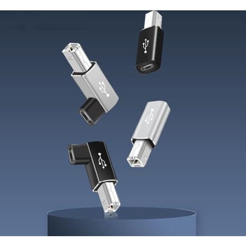 10PCS USB Type C To USB Printer Adapter Converter For Hard Drive Base Fax Machine Electronic Organ Drum USB 2.0 Data Connector