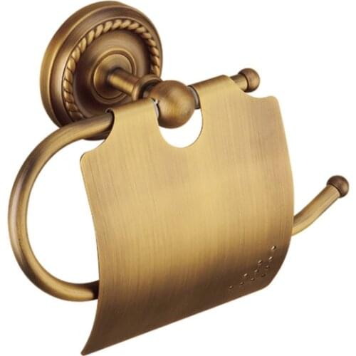 Antique Brass Finish Solid Brass Toilet Paper Holder Bathroom Accessoreis Toilet Paper Holder