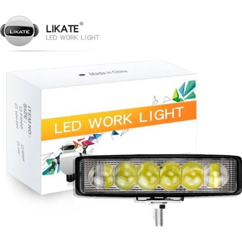 LKT Car Accessories 4D Off Road Led Bar Light Square 4x4 Led Work Lamp 18w