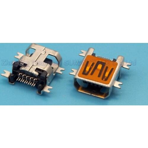 Free Shipping 25pcs MINI 10P USB Female Socket Jack MINI 10Pin USB Connector For Philips