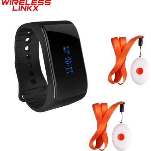 Wirelesslinkx Waterproof Wireless Emergency Old People Call Pager Hospital Nurse Medicine Paging Calling Bell Paging System