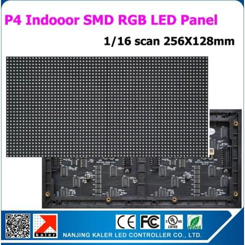 TEEHO Indoor P4 RGB LED Video Advertise Screen Unit board 64x32 pixel 1/16S 32pc P4 module+1 Video Card +5pcs LED power supply