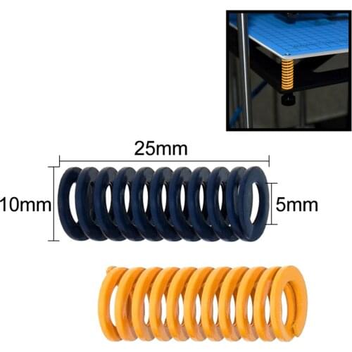 5pcs/10pcs 3D Printer Parts Spring Heated Bed 10*25MM Hot Plate 3D Printer Accessories Reprap Imported For Ender 3 Pro CR10 MK2A