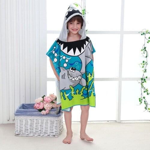 Unicorn Hooded Children Bathrobes Baby Rainbow Bath Robe Animal For Boys Girls Pyjamas Nightgown Kids Sleepwear 3-11Y