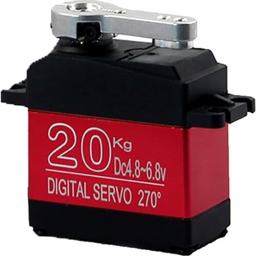 DS3218MG 20KG High voltage 5V-6.8V Large Torque Digital Servo metal shell Waterproof servo For 1/10 1/8 rc car Truck boat
