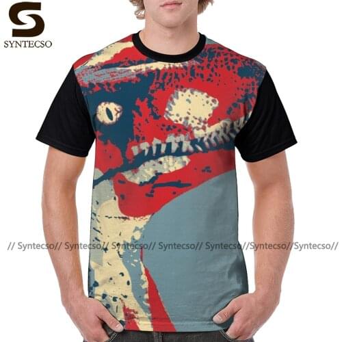 Jurassic World T Shirt Raptor Propaganda T-Shirt Summer Plus size Tee Shirt Polyester Male Cute Graphic Tshirt