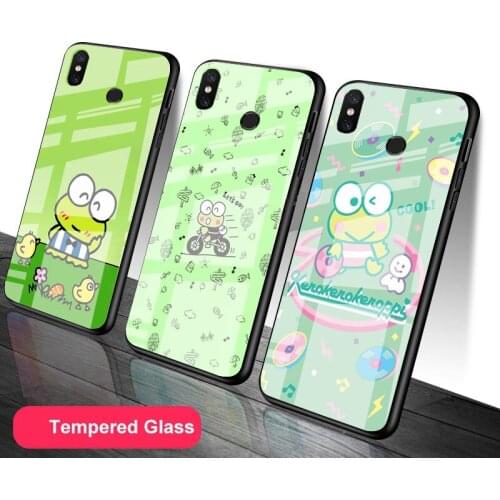 Keroppi Tempered Glass Phone Case For Redmi Note 5 6 7 8 9 Pro Note8T Note9S Redmi8 9 Cover Shell