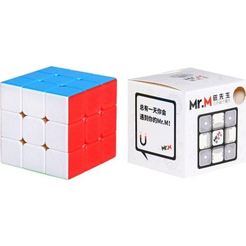 Shengshou Mr.M 3x3x3 Magnetic Cube Puzzle Color 3x3 Magic cubo Speed Cubo megico Square Puzzle Gifts Educational Toys for Game