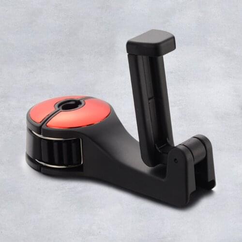 Mobile Phone Holder Car Headrest Hook with Locking Design Hanger for Bag Purse Cloth Grocery Car Goods Phone Holder Auto