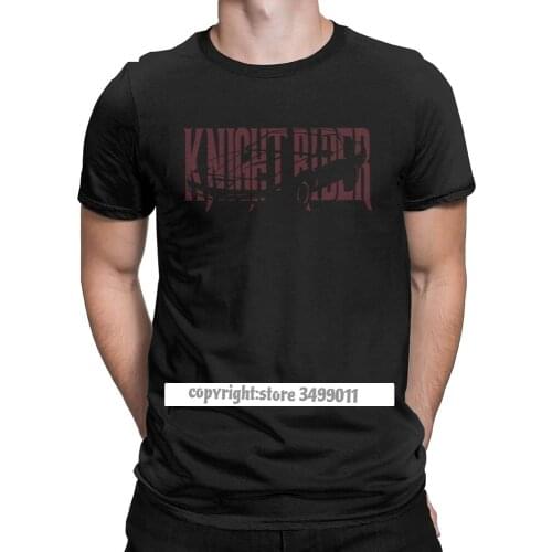 Vintage Kitt Knight Rider Transam Car Tops T Shirt Men Round Neck Premium Cotton T Shirt Camisas Tee Shirt Printed
