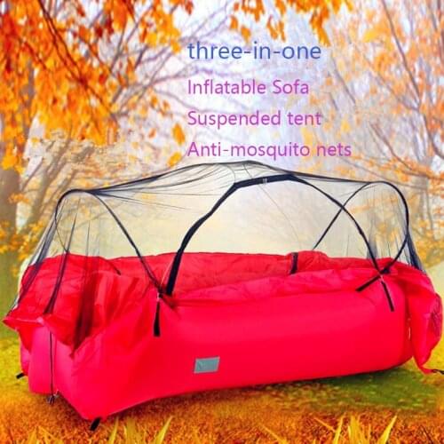 Newest Inflatable Sofa Suspended tent Anti-mosquito nets 3 in 1 outdoor furniture camping tents loading 200kg sleeping bag