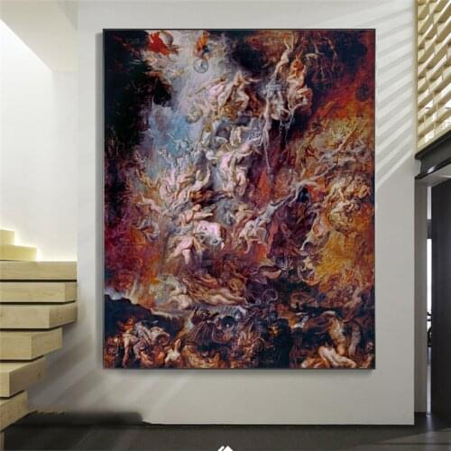 The Fall Of The Damned Famous Oil Painting On Canvas Posters And Prints Classic Vintage Wall Art Reproduction Picture For Home