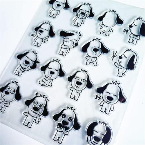 PANFELOU The dog face Transparent Clear Silicone Stamp/Seal for DIY scrapbooking/photo album Decorative clear stamp sheets