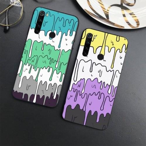 Pastel Kawaii Melting Rainbow LGBTQ Phone Case For Xiaomi Redmi note 7 8 9 t max3 s 10 pro lite coque shell cover funda