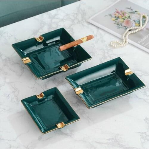 Cigar Ashtray Ceramic Simple Large Home Living Room Decoration Gift Box Package Ceramic Cigar Ashtray CA-023