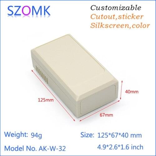 10pcs szomk plastic box junction box project case control enclosure plastic electronics enclosure box 125*67*40mm