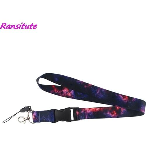 Ransitute R1585 Creative Universe Buckle Lanyard Badge ID Lanyards Mobile Phone Rope Key Lanyard Neck Straps Accessories