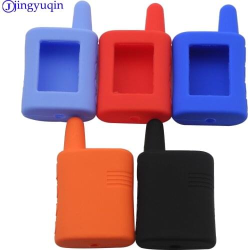 Jingyuqin 4 Buttons Remote MA Silicone Key Chain Cover Case for 2-way Car Alarm Controller Russia MAGICAR A/B SCHER-KHAN Case