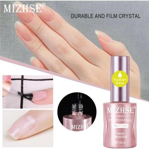 MIZHSE Varnish Primer Soak Off UV LED Gel Nail Polish Base Coat Matte Top Coat Rubber Base&Top Long Lasting Nail Art Manicure
