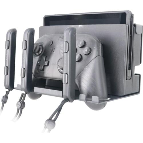 TV Box Iron Wall Mount Stand Holder Hanging Bracket Dock for Nintend Switch NS Console Joy and Switch Pro Pad Controller Gamepad