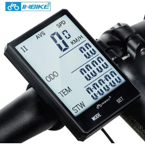 INBIKE 2.8 Inch Bicycle Computer Wireless Bike Computer Light Headlight Set Rainproof Speedometer Odometer Cycling Stopwatch