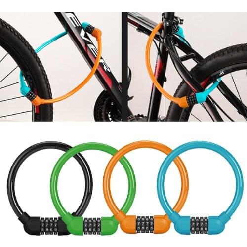 4 Colors Bike Lock 4 Digit Code Combination Bicycle Lock Bicycle Security Lock MTB Portable Anti-theft Lock