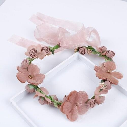 Women wedding floral wreath hairband flower headband hair garland crown